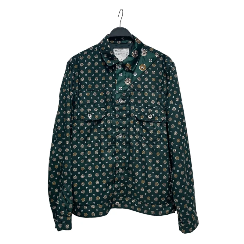 Sacai/Denim Jkt/3/Green/Polyester/All Over Print/21-02536M Adventure