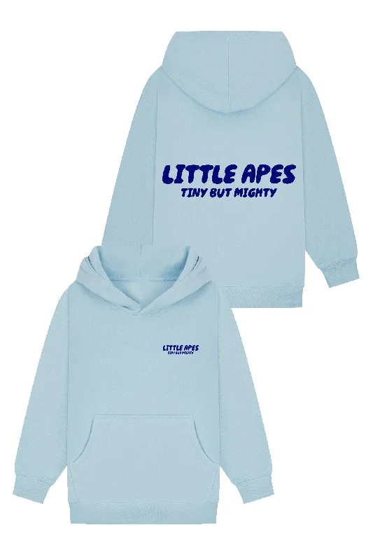 Little Apes Tiny But Mighty Hoodie - Light Blue Street