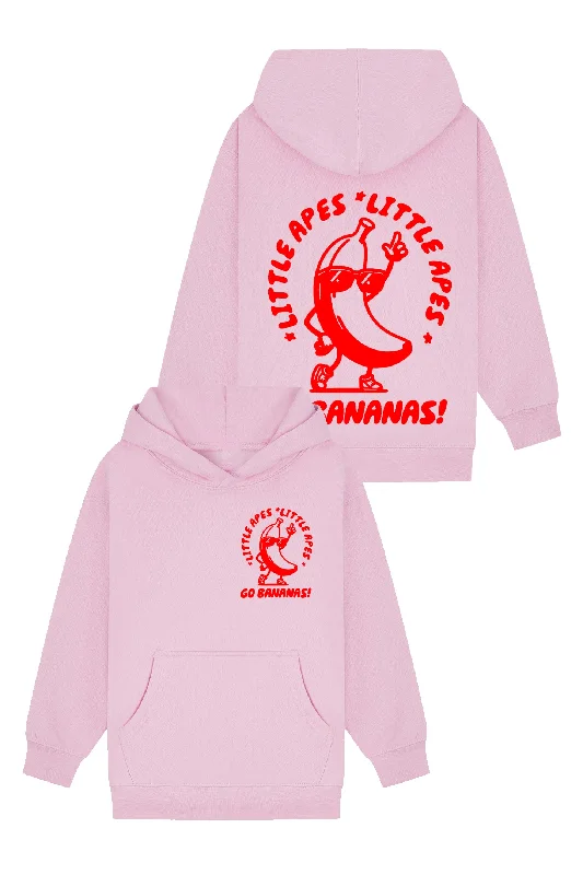 Little Apes Go Bananas! Hoodie - Light Pink Classic Men's Pin