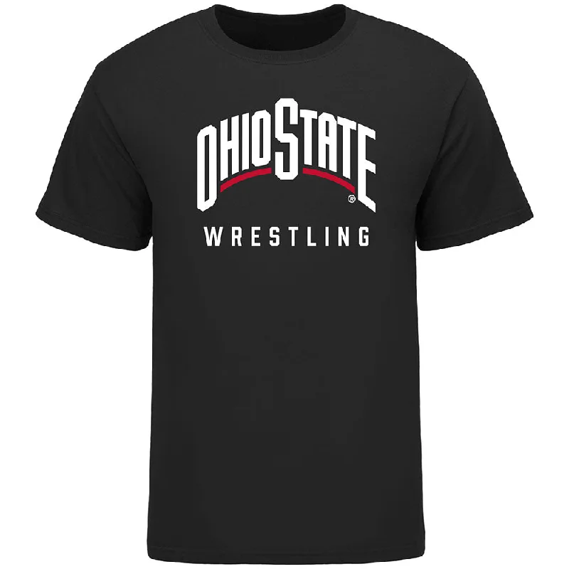 Ohio State Buckeyes Wrestling Black T-Shirt Cool Men's Skate