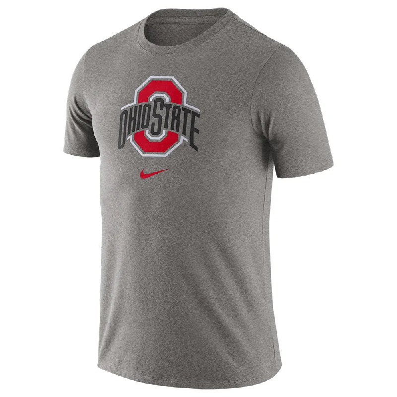 Ohio State Buckeyes Nike Essential Logo Gray T-Shirt Trendy Men's Bucket