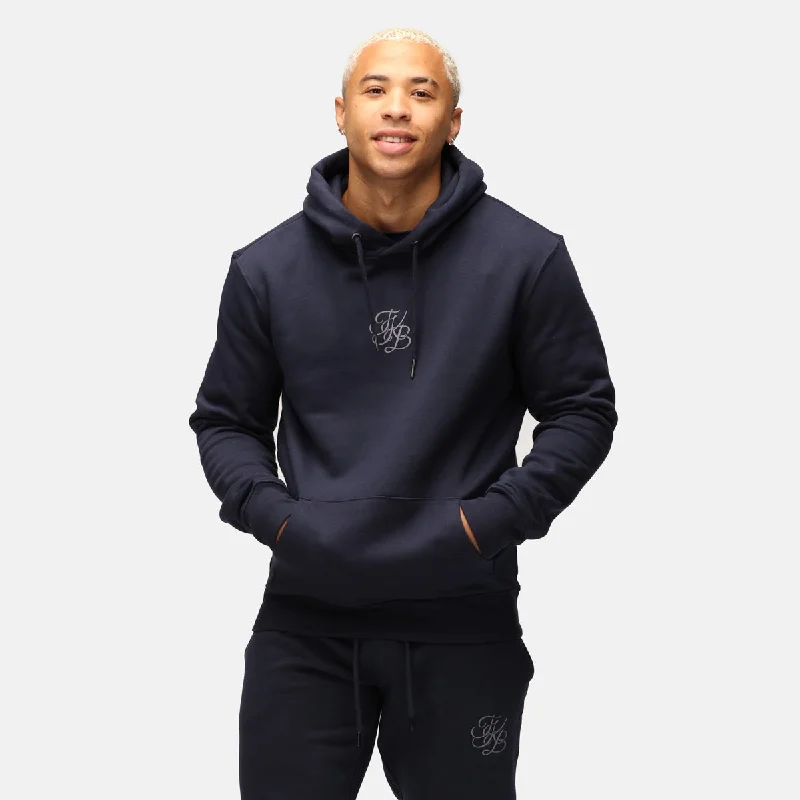 TKB Man Navy Organic Hoodie Cool Men's Distressed