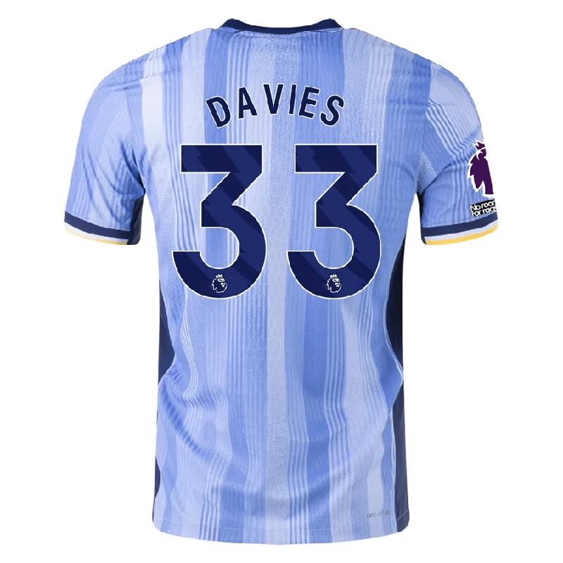 Nike Tottenham Ben Davies Authentic Away Jersey w/ EPL + No Room For Racism Patches 24/25 (Cobalt Bliss/Binary Blue) Elegant Men's Formal 