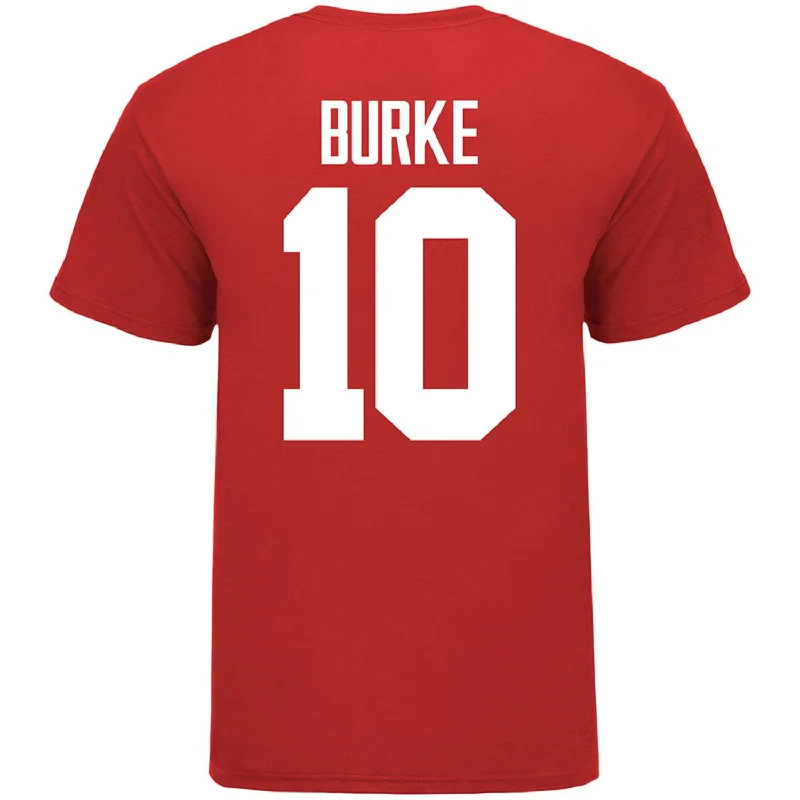 Ohio State Buckeyes Denzel Burke #10 Student Athlete Football T-Shirt Artistic Men's Hand