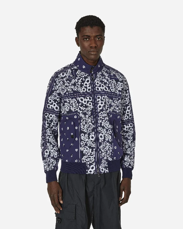 NÒMARYTHM TEXTILE G9 Bandana Jacket Indigo Unique Men's Patch