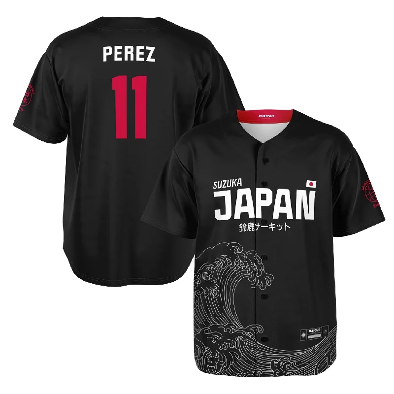 Perez - Carbon Black Suzuka "Great Wave" Jersey Bold Men's Statement