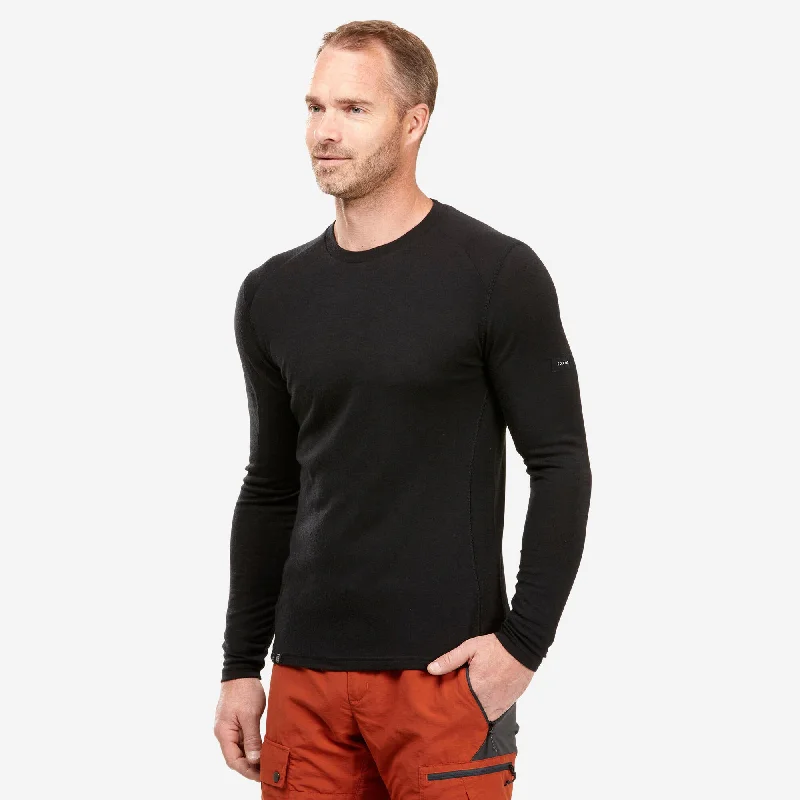 Forclaz Men's MT500 Long-sleeve 100% Merino Wool T-shirt Refined Men's Velvet