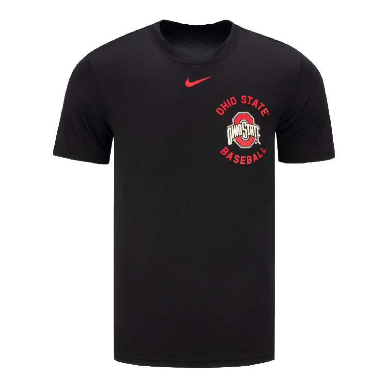 Ohio State Buckeyes Nike Left Chest Baseball T-Shirt Refined Men's Velvet