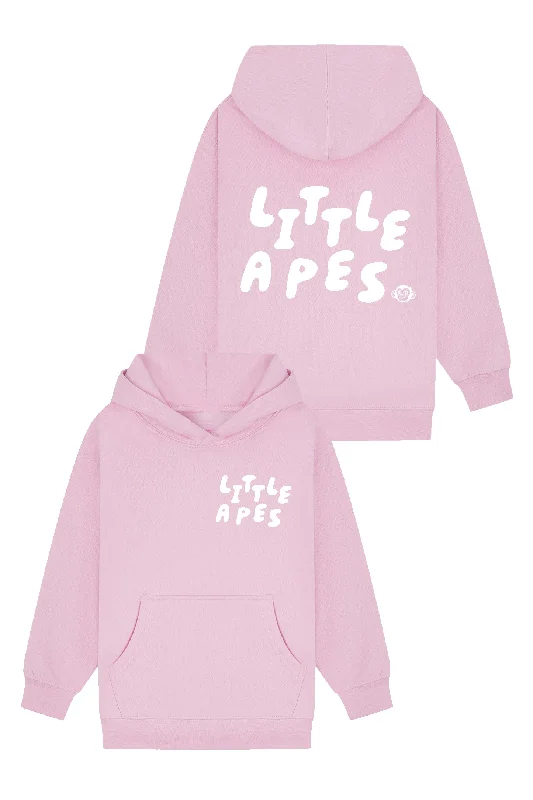 Little Apes Letters Hoodie - Light Pink Dapper Men's Bow