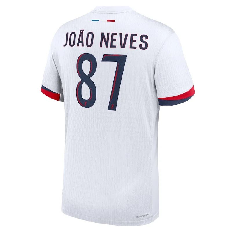 Nike Paris Saint-Germain Authentic Joao Neves Away Jersey 24/25 (White/Midnight Navy) Confident Men's High