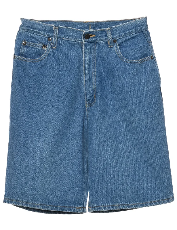 Medium Wash Denim Shorts - W27 L9 Traditional Men's Wool