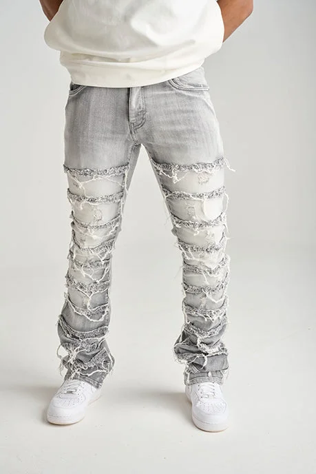 Spark Premium Stretch Stacked Jean (Grey) Business