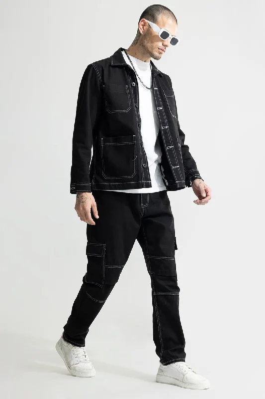 Buzzer Black Baggy Fit jeans Modern Men's Tech