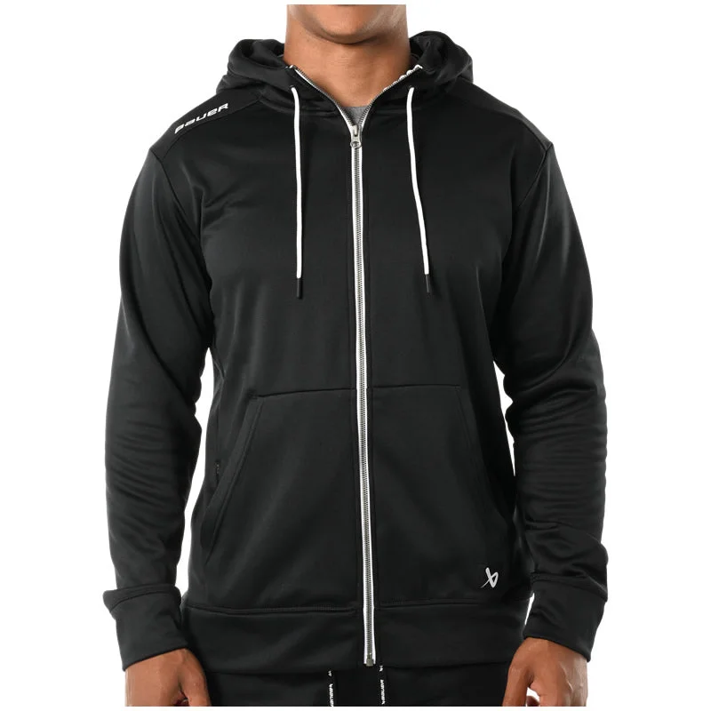 Bauer Team Fleece Black Zip Hoodie Modern Men's Tech