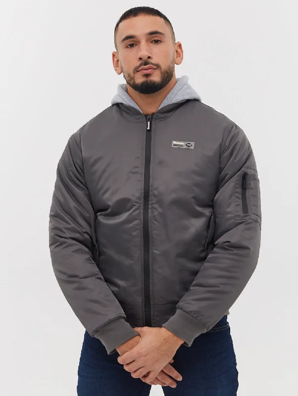 Bomper Fleece Hood Bomber Jacket - Tough Men's Military