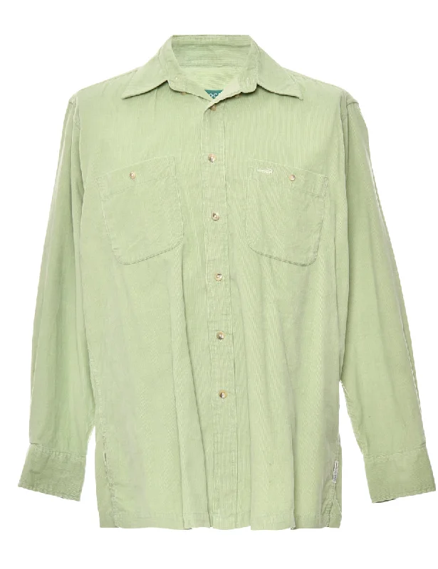 Corduroy Light Green Shirt - M Trendy Men's Bucket