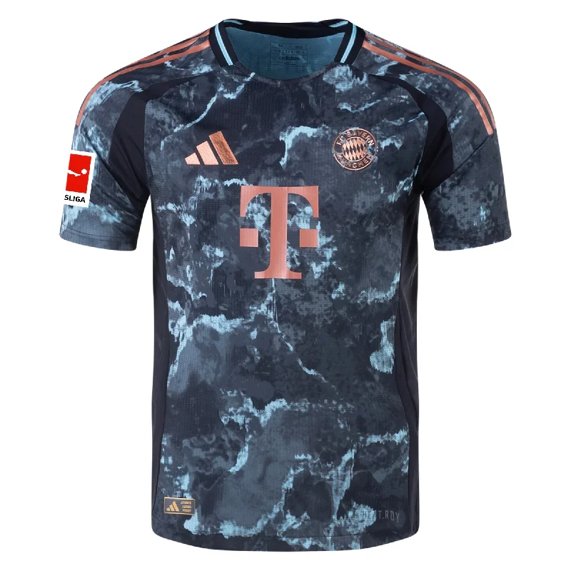 adidas Bayern Munich Authentic Away Jersey w/ Bundesliga Patch 24/25 (Black/Copper/Blue) Artistic Men's Avant