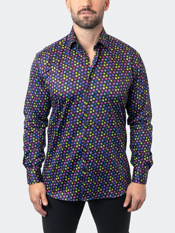 Maceoo Stretch Shirt | Fibonacci StretchSkittles Black Modern Men's Tech