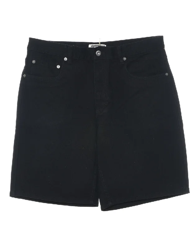 Black Denim Shorts - W34 L9 Classic Men's Pin