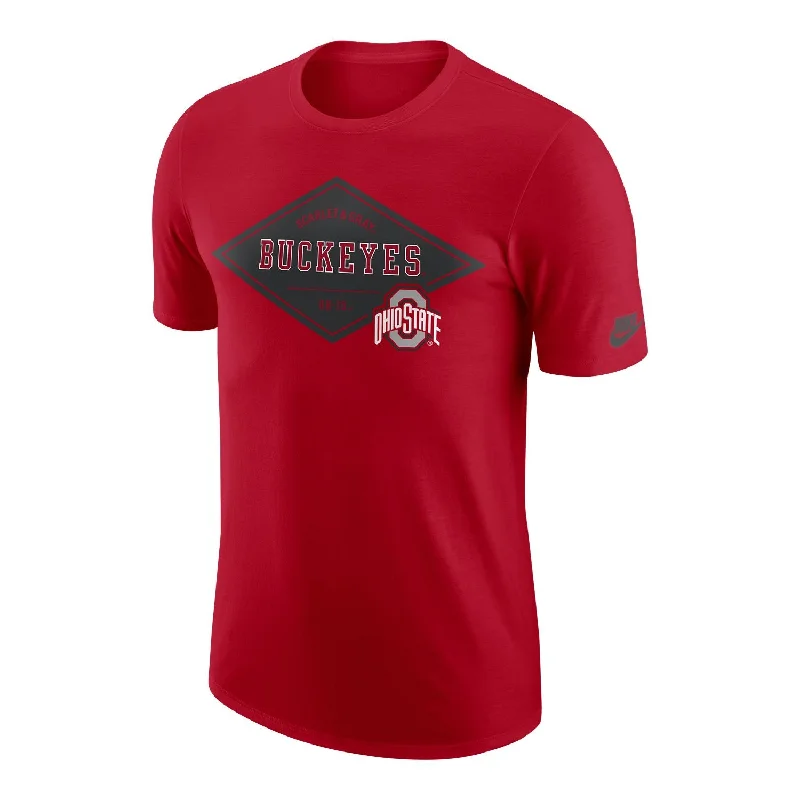 Ohio State Buckeyes Nike Modern College Red T-Shirt Dapper Men's Bow