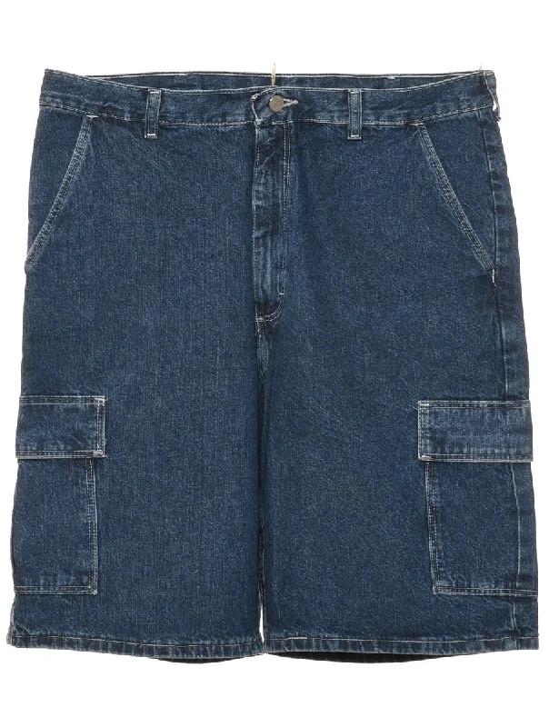 Indigo Denim Shorts - W35 L11 Preppy Men's College