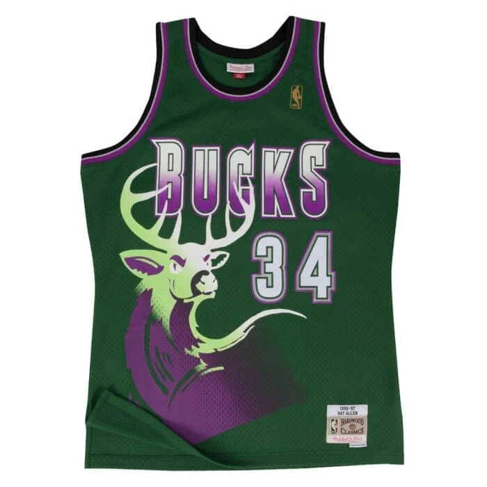 Mitchell&Ness Milwaukee Bucks Alternate Jersey (Ray Allen) Sophisticated Men's 