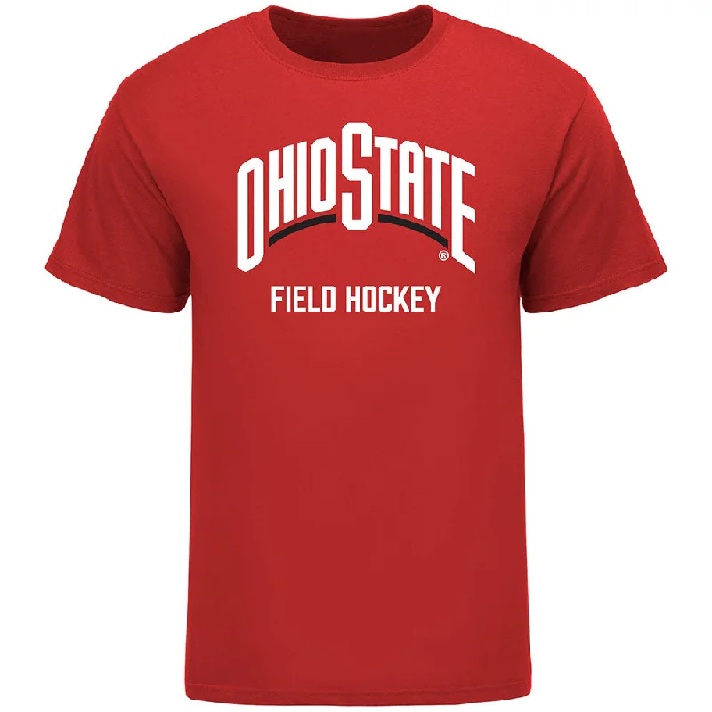 Ohio State Buckeyes Field Hockey Scarlet T-Shirt Practical Men's Quick