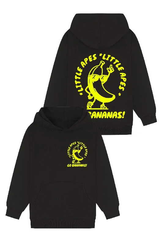 Little Apes Go Bananas! Hoodie - Black/Yellow Dapper Men's Bow