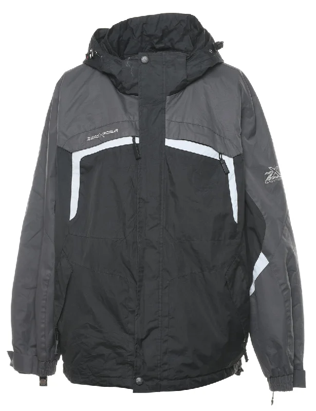 Black, Grey & White Mountaineering Jacket - M Trendy Men's Oversized