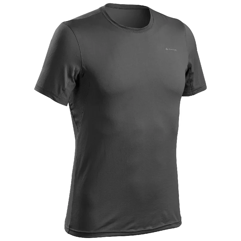 Quechua Men's Hiking Synthetic Short-Sleeved T-Shirt MH100 Laid