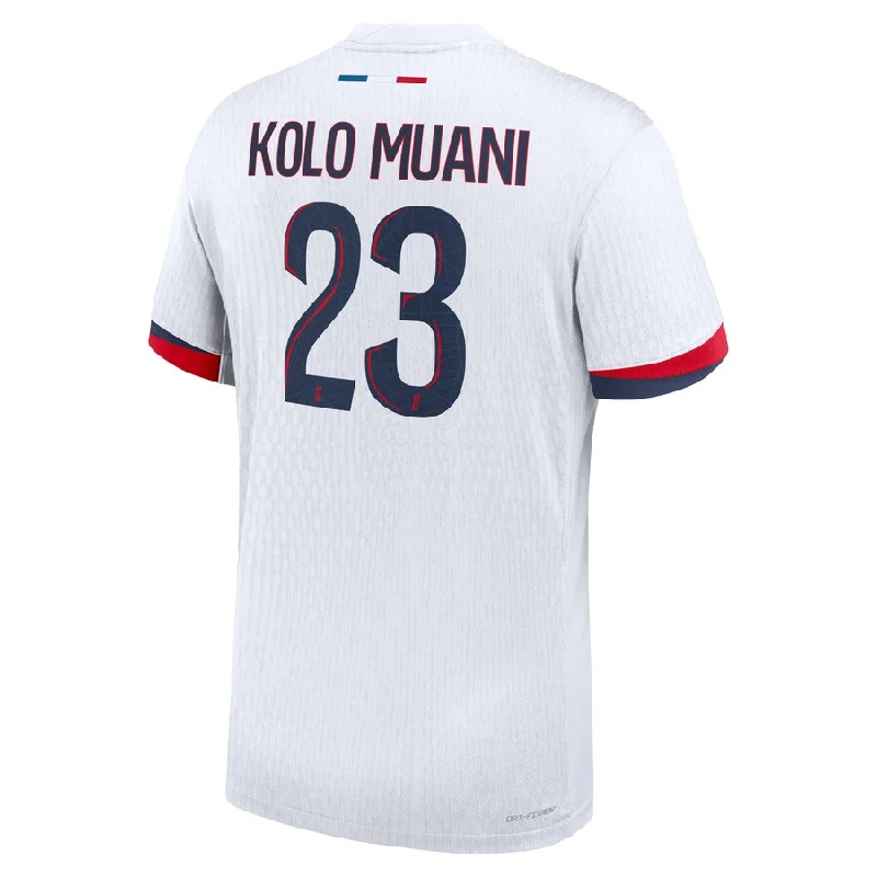 Nike Paris Saint-Germain Authentic Kolo Muani Away Jersey 24/25 (White/Midnight Navy) Artistic Men's Hand