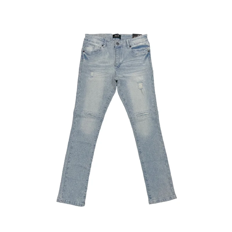 OPS Boy's Ripped Jean (Light Blue) Business