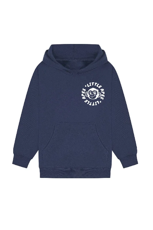 Little Apes Classic Hoodie - Navy Elegant Men's Cashmere