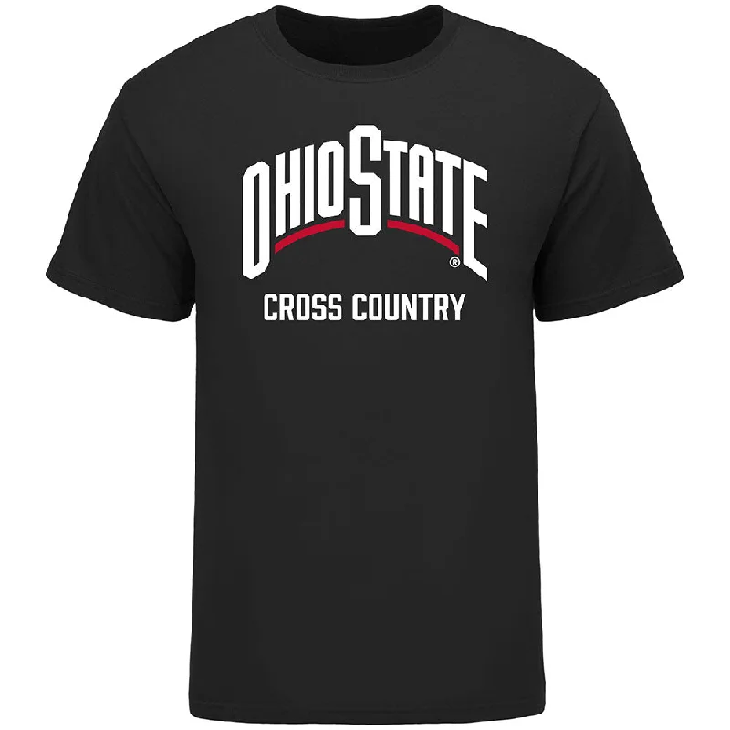 Ohio State Buckeyes Cross Country Black T-Shirt Athletic Men's Compression