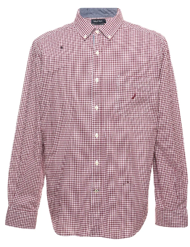 Nautica Checked Shirt - XL Athletic Men's High