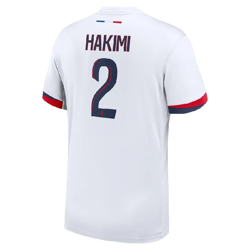 Nike Paris Saint-Germain Achraf Hakimi Away Jersey 24/25 (White/Midnight Navy) Preppy Men's College