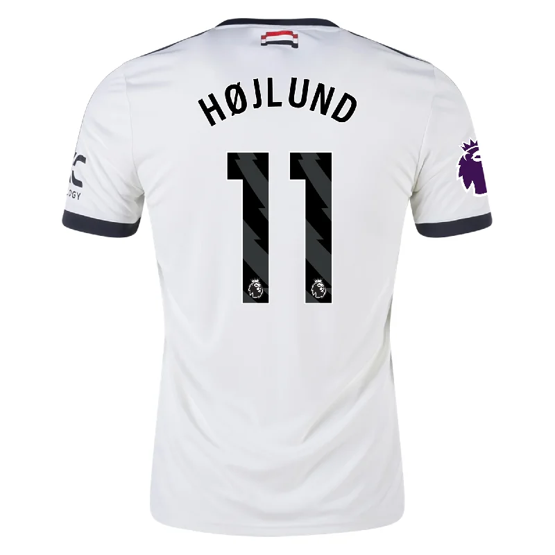 adidas Manchester United Rasmus Højlund Third Jersey w/ EPL Patch 24/25 (Off White) Sophisticated Men's French