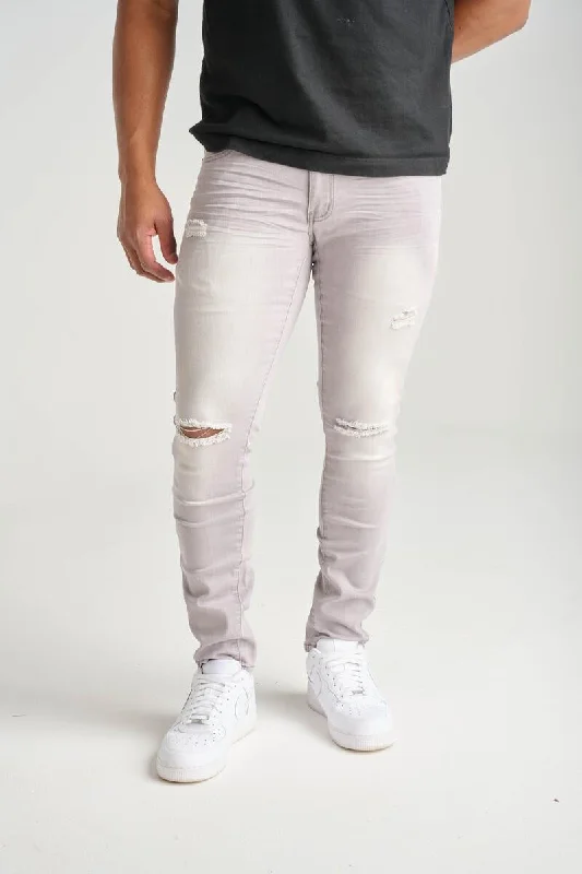 Spark Ripped Jean (Light Grey) Bold Men's Animal