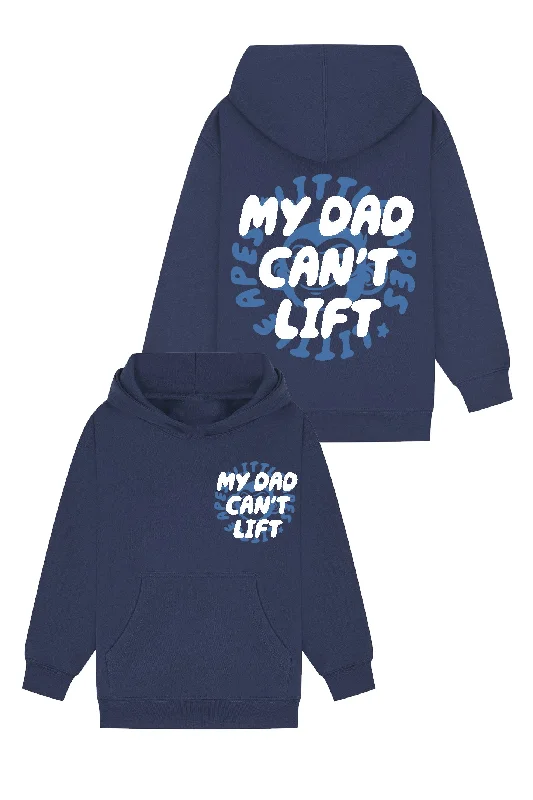 Little Apes My Dad Can't Lift Hoodie - Navy Tough Men's Tactical