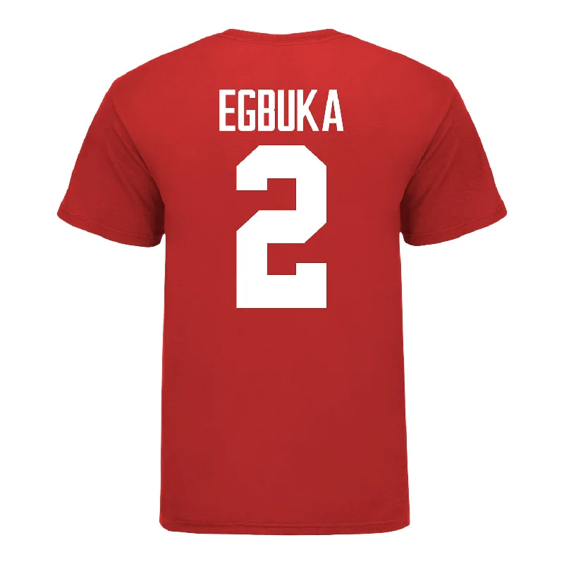 Ohio State Buckeyes Emeka Egbuka #2 Student Athlete Football T-Shirt Traditional Men's Wool