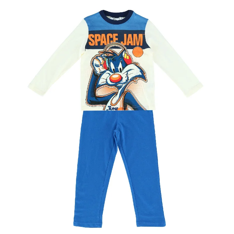 Boy's Space Jam Long Pajama Set Refined Men's Velvet