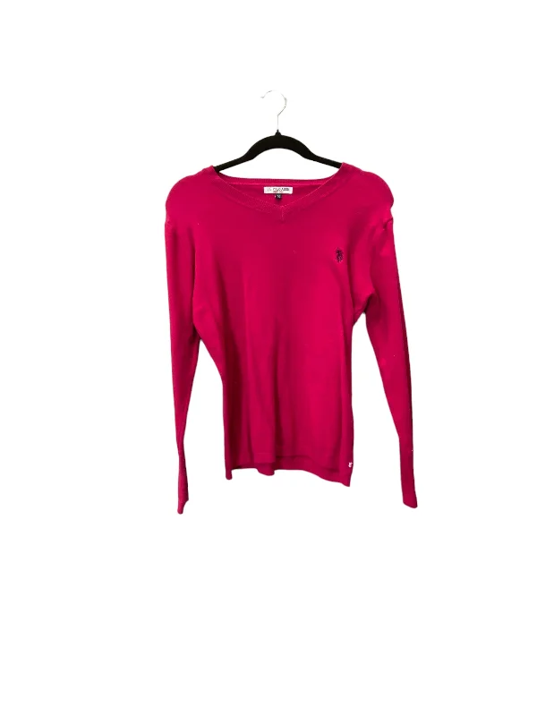 Top Long Sleeve By Us Polo Assoc In Pink, Size: M Organic