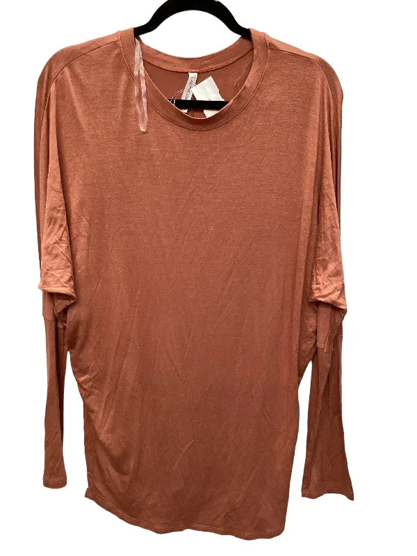 Top Long Sleeve Basic By Active Usa In Coral, Size: L Polished Men's Silk