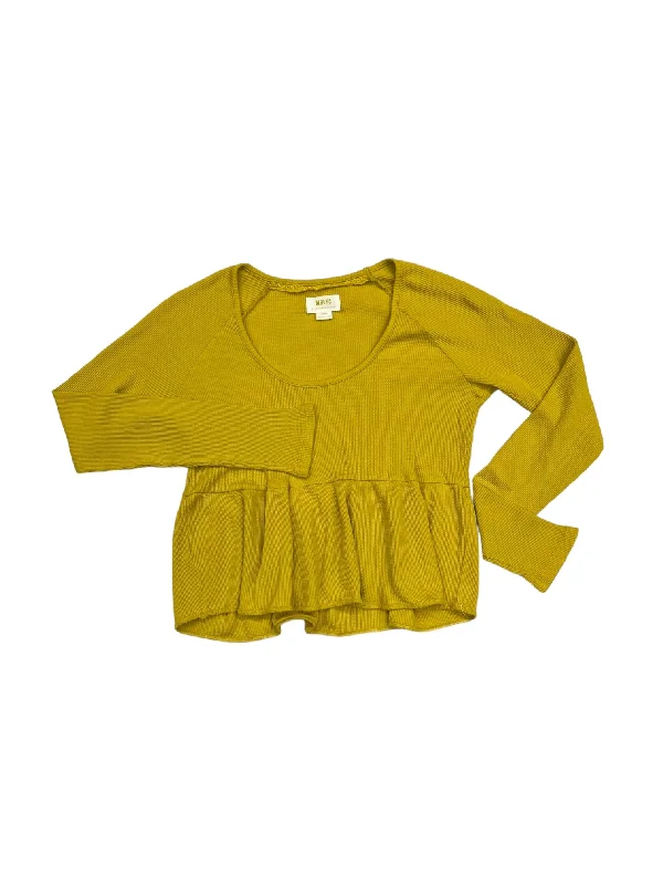 Top Long Sleeve By Maeve In Yellow, Size: M Masculine Men's Thick