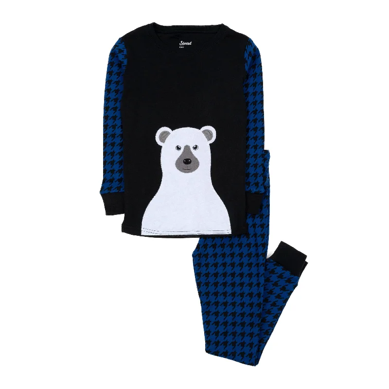 Christmas Kids Two Piece Cotton Pajamas Full Bear Classic Men's Pin