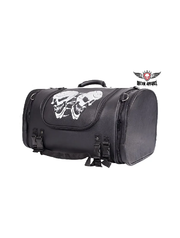 PVC Small SissyBar Trunk Bag With Skull Preppy Men's College