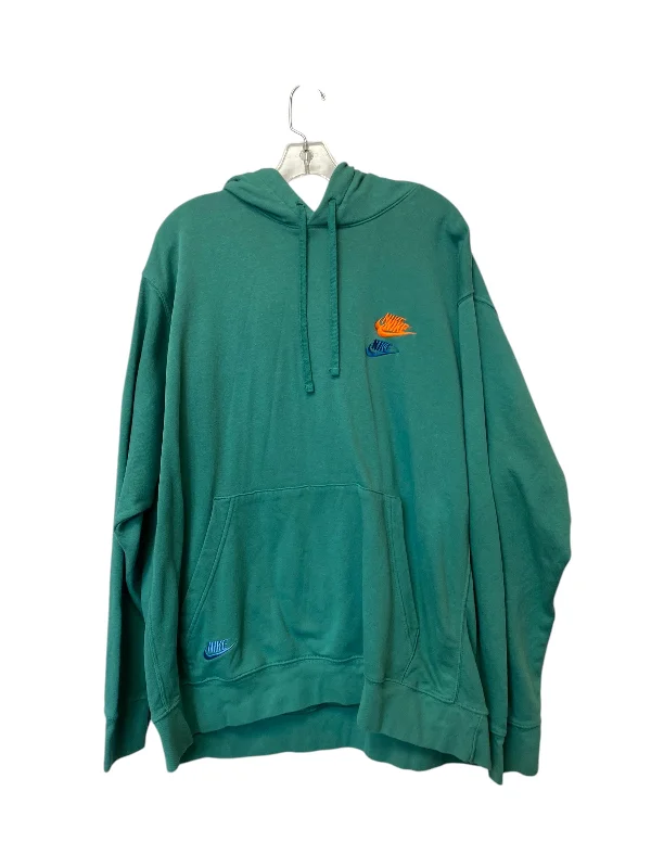 Sweatshirt Hoodie By Nike In Green, Size: 2x Vintage Men's 1970S Disco