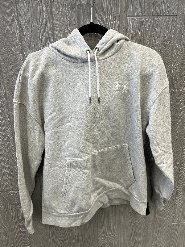 Athletic Sweatshirt Hoodie By Under Armour In Grey, Size: M Laid