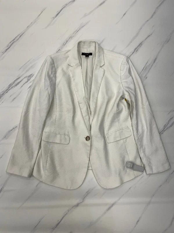 Blazer By Ann Taylor In White, Size: 10p Minimalist Men's Casual 