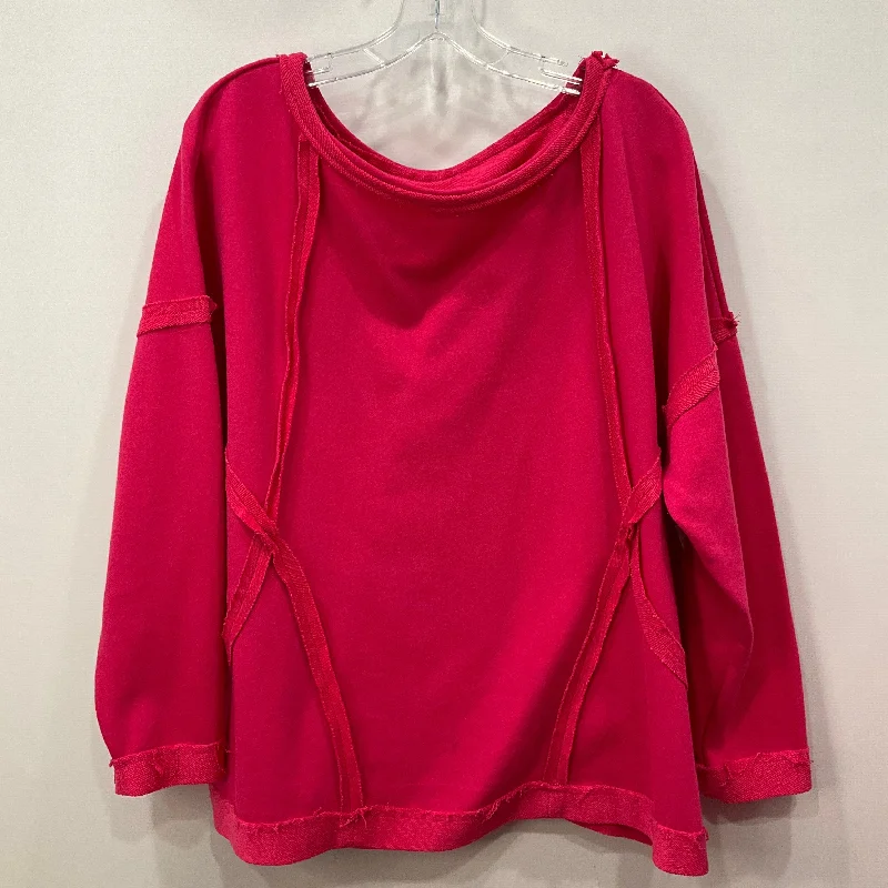 Sweatshirt Crewneck In Pink, Size: L Monochromatic All